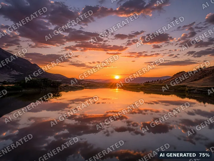 The same AI image carrying Semek's full-frame AI watermark
